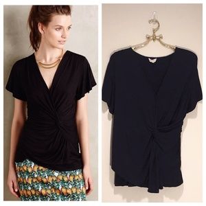 Anthropologie Azores Flutter Tee by Deletta Black